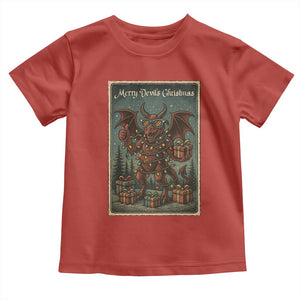 Jersey Devil Merry Devils Christmas Gift Toddler T Shirt TS12 Red Print Your Wear