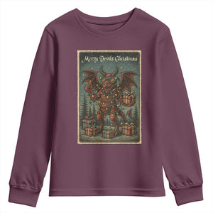 Jersey Devil Merry Devils Christmas Gift Youth Sweatshirt TS12 Maroon Print Your Wear