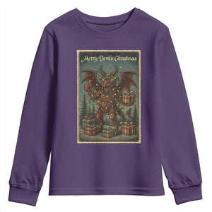 Jersey Devil Merry Devils Christmas Gift Youth Sweatshirt TS12 Purple Print Your Wear