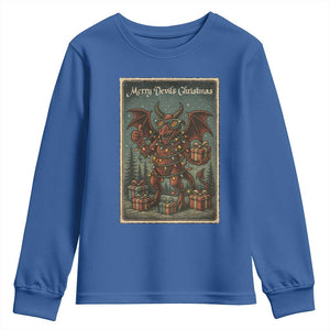 Jersey Devil Merry Devils Christmas Gift Youth Sweatshirt TS12 Royal Blue Print Your Wear