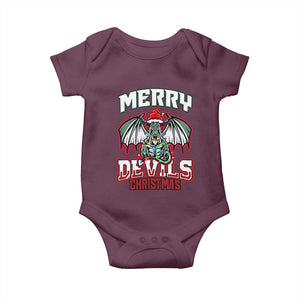Jersey Devil Baby Onesie Merry Devils Christmas Cryptid Gift TS12 Maroon Print Your Wear