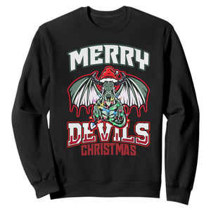 Jersey Devil Sweatshirt Merry Devils Christmas Cryptid Gift TS12 Black Print Your Wear