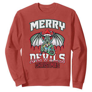 Jersey Devil Sweatshirt Merry Devils Christmas Cryptid Gift TS12 Red Print Your Wear