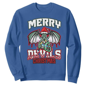 Jersey Devil Sweatshirt Merry Devils Christmas Cryptid Gift TS12 Royal Blue Print Your Wear