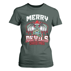 Jersey Devil T Shirt For Women Merry Devils Christmas Cryptid Gift TS12 Dark Forest Green Print Your Wear