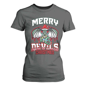 Jersey Devil T Shirt For Women Merry Devils Christmas Cryptid Gift TS12 Dark Heather Print Your Wear
