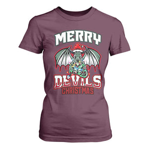 Jersey Devil T Shirt For Women Merry Devils Christmas Cryptid Gift TS12 Maroon Print Your Wear