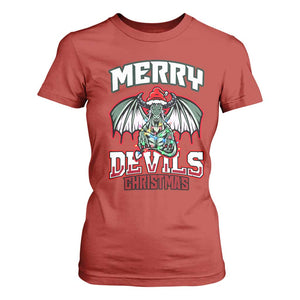 Jersey Devil T Shirt For Women Merry Devils Christmas Cryptid Gift TS12 Red Print Your Wear
