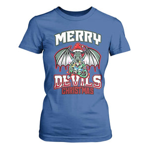 Jersey Devil T Shirt For Women Merry Devils Christmas Cryptid Gift TS12 Royal Blue Print Your Wear