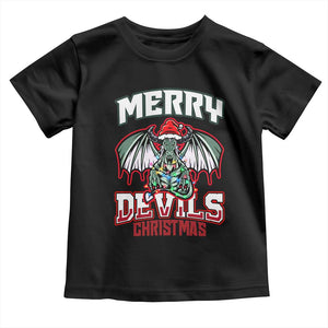 Jersey Devil Toddler T Shirt Merry Devils Christmas Cryptid Gift TS12 Black Print Your Wear