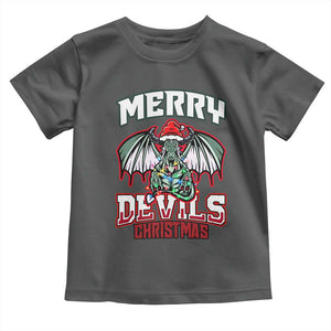 Jersey Devil Toddler T Shirt Merry Devils Christmas Cryptid Gift TS12 Dark Heather Print Your Wear
