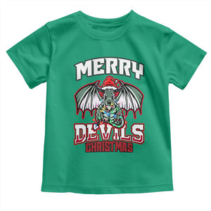 Jersey Devil Toddler T Shirt Merry Devils Christmas Cryptid Gift TS12 Irish Green Print Your Wear