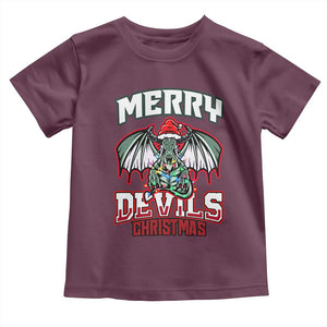 Jersey Devil Toddler T Shirt Merry Devils Christmas Cryptid Gift TS12 Maroon Print Your Wear