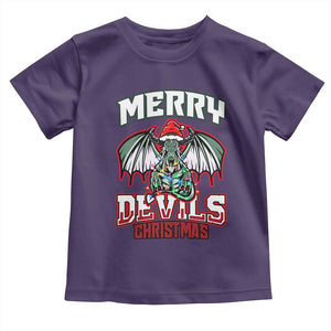 Jersey Devil Toddler T Shirt Merry Devils Christmas Cryptid Gift TS12 Purple Print Your Wear