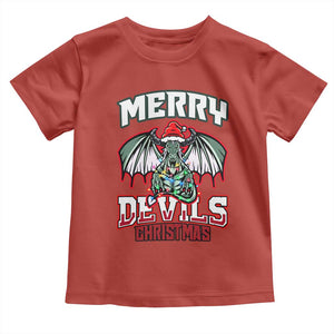 Jersey Devil Toddler T Shirt Merry Devils Christmas Cryptid Gift TS12 Red Print Your Wear