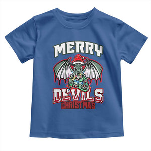 Jersey Devil Toddler T Shirt Merry Devils Christmas Cryptid Gift TS12 Royal Blue Print Your Wear
