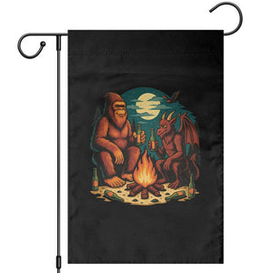 Funny Bigfoot And Jersey Devil Camping Cryptid Gift Garden Flag TS12 Black Print Your Wear