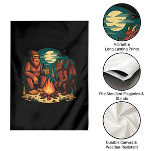 Funny Bigfoot And Jersey Devil Camping Cryptid Gift Garden Flag TS12 Print Your Wear