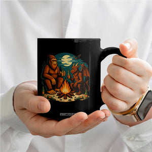 Funny Bigfoot And Jersey Devil Camping Cryptid Gift Coffee Mug TS12 Print Your Wear