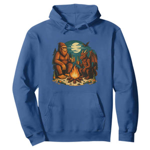 Funny Bigfoot And Jersey Devil Camping Cryptid Gift Hoodie TS12 Royal Blue Print Your Wear