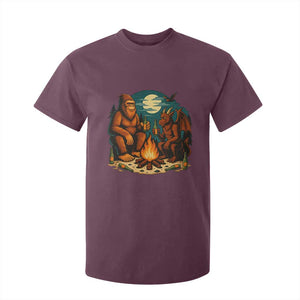 Funny Bigfoot And Jersey Devil Camping Cryptid Gift T Shirt For Kid TS12 Maroon Print Your Wear