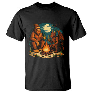 Funny Bigfoot And Jersey Devil Camping Cryptid Gift T Shirt TS12 Black Print Your Wear