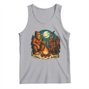 Funny Bigfoot And Jersey Devil Camping Cryptid Gift Tank Top TS12 Athletic Heather Print Your Wear