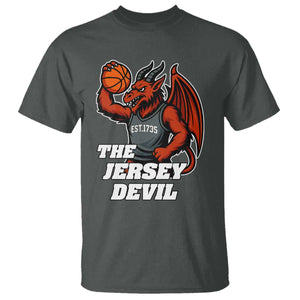 Funny Cryptid Sports T Shirt Jersey Devil Playing Basketball TS12 Dark Heather Print Your Wear