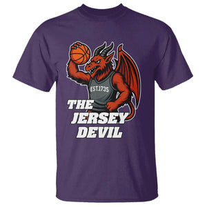 Funny Cryptid Sports T Shirt Jersey Devil Playing Basketball TS12 Purple Print Your Wear
