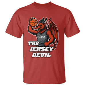 Funny Cryptid Sports T Shirt Jersey Devil Playing Basketball TS12 Red Print Your Wear