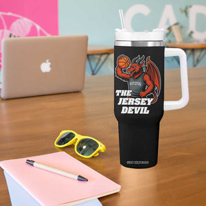 Funny Cryptid Sports Tumbler With Handle Jersey Devil Playing Basketball TS12 Print Your Wear