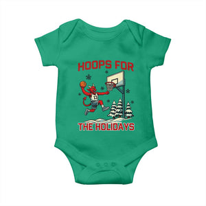 Funny Christmas Basketball Jersey Devil Baby Onesie Hoops For The Holidays TS12 Irish Green Print Your Wear