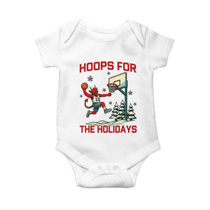 Funny Christmas Basketball Jersey Devil Baby Onesie Hoops For The Holidays TS12 White Print Your Wear
