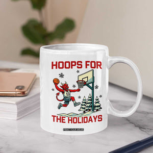 Funny Christmas Basketball Jersey Devil Coffee Mug Hoops For The Holidays TS12 Print Your Wear