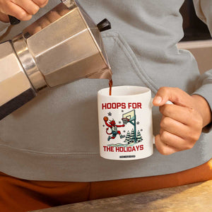 Funny Christmas Basketball Jersey Devil Coffee Mug Hoops For The Holidays TS12 Print Your Wear