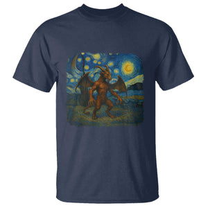 Jersey Devil Starry Night T Shirt Van Gogh Cryptid Gift TS12 Navy Print Your Wear