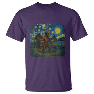 Jersey Devil Starry Night T Shirt Van Gogh Cryptid Gift TS12 Purple Print Your Wear