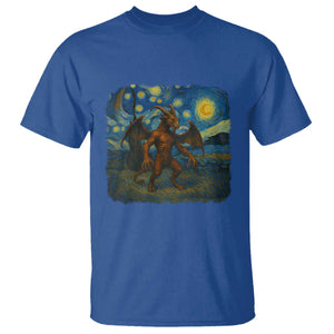 Jersey Devil Starry Night T Shirt Van Gogh Cryptid Gift TS12 Royal Blue Print Your Wear