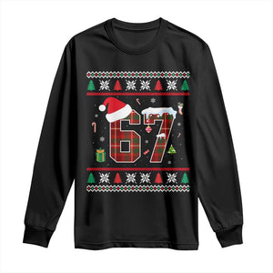 Funny Six Seven Meme Christmas Ugly Sweater Long Sleeve Shirt Trendy Tiktok Gift TS12 Black Print Your Wear