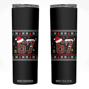 Funny Six Seven Meme Christmas Ugly Sweater Skinny Tumbler Trendy Tiktok Gift TS12 Black Print Your Wear