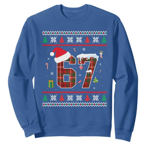 Funny Six Seven Meme Christmas Ugly Sweater Sweatshirt Trendy Tiktok Gift TS12 Royal Blue Print Your Wear
