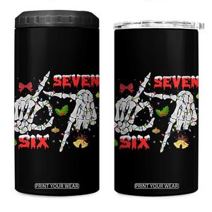 Six And Seven Meme Skeleton 4 in 1 Can Cooler Tumbler Funny Trendy Christmas Party Gift TS12 One Size: 16 oz Black Print Your Wear