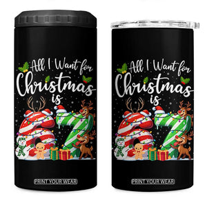 All I Want For Christmas Is 67 4 in 1 Can Cooler Tumbler Trending Meme Holiday Gift TS12 One Size: 16 oz Black Print Your Wear