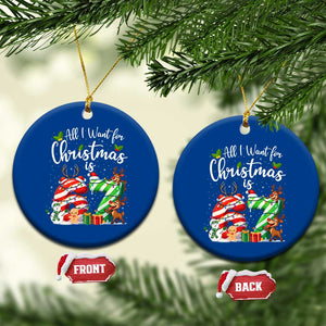 All I Want For Xmas Is 67 Ceramic Ornament Trending Meme Holiday Gift TS12 1pc Blue Print Your Wear