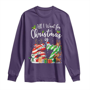 All I Want For Christmas Is 67 Long Sleeve Shirt Trending Meme Holiday Gift TS12 Purple Print Your Wear