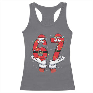 Funny 67 Meme Racerback Tank Top Funny Christmas Party Holiday Gift TS12 Charcoal Print Your Wear