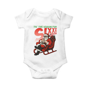 Tis The Season For Sixx Seven Meme Baby Onesie Funny Trendy Christmas Party Gift TS12 White Print Your Wear