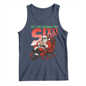 Tis The Season For Sixx Seven Meme Tank Top Funny Trendy Christmas Party Gift TS12 Navy Print Your Wear