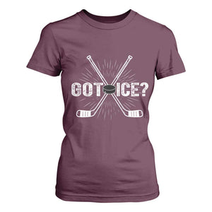 Funny Got Ice Hockey Player Gift T Shirt For Women TS12 Maroon Print Your Wear