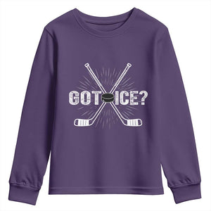 Funny Got Ice Hockey Player Gift Youth Sweatshirt TS12 Purple Print Your Wear